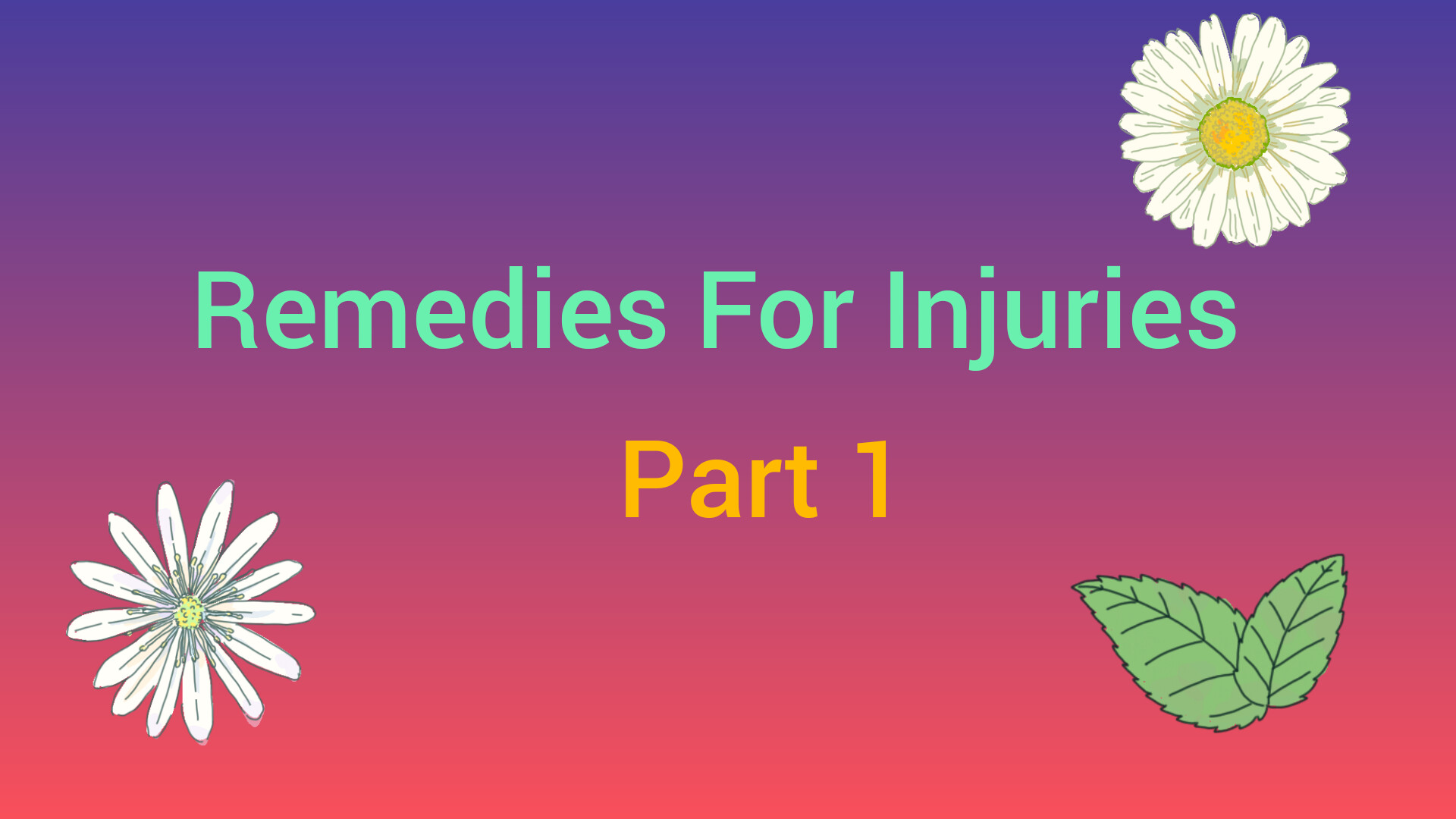 Remedies For Injuries Part 1 | Homeopathy Medicines | HDS