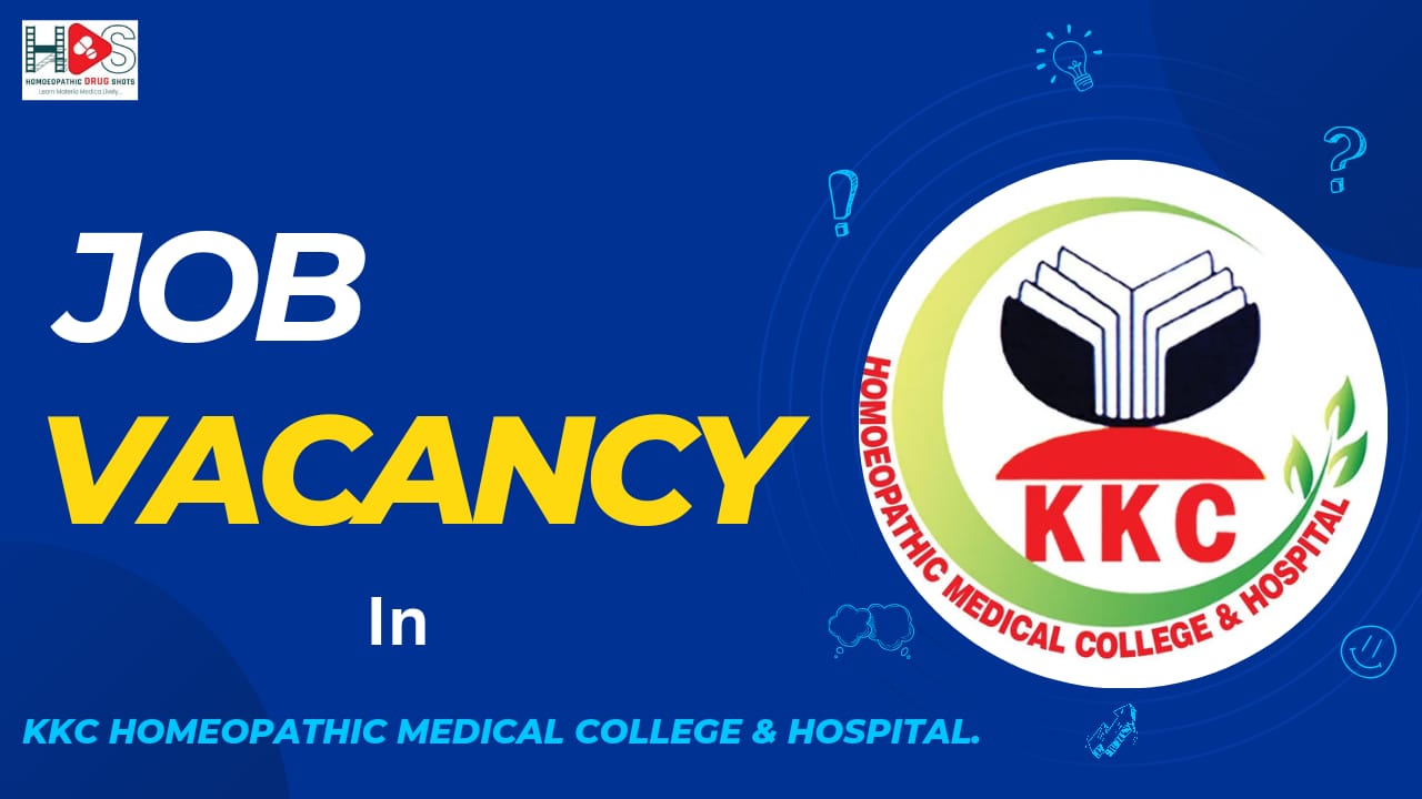 Job Vacancy | KKC Homoeopathic Medical College & Hospital | HDS