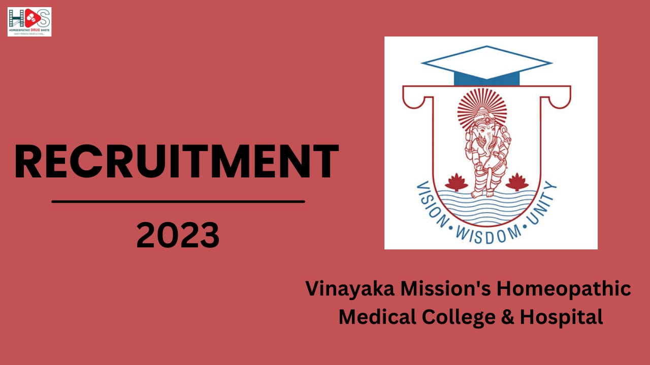 Vinayaka Mission Homoeopathic Medical College Recruitment | HDS