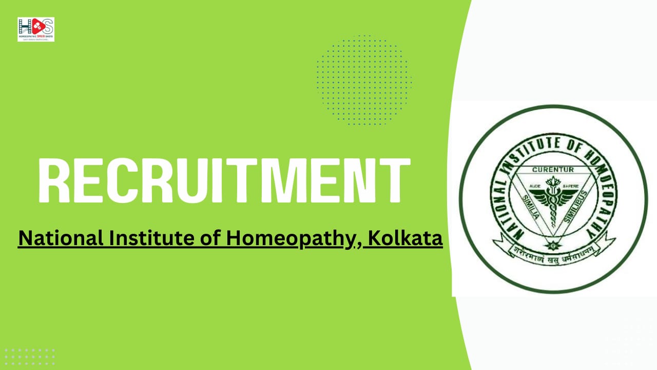 National Institute of Homoeopathy Kolkata Recruitment | HDS