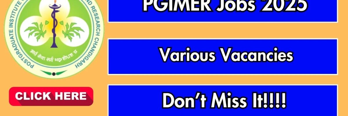 PGIMER Chandigarh: Junior Consultant Job 2025