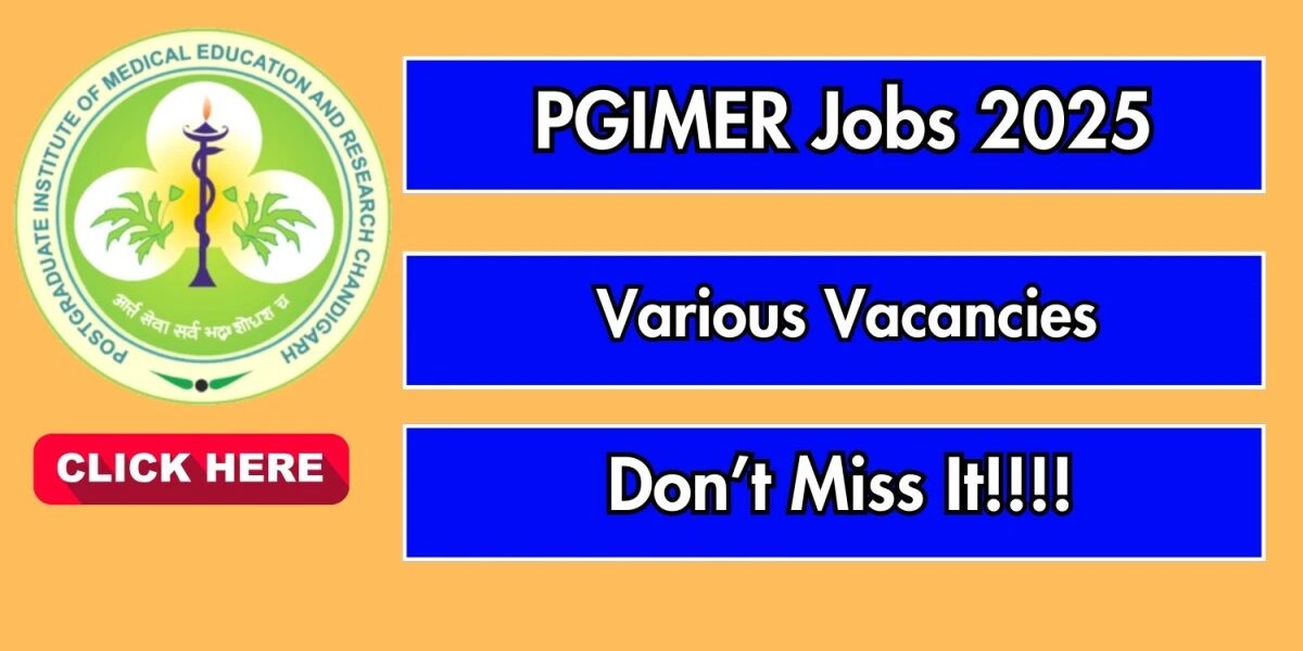 PGIMER Chandigarh: Junior Consultant Job 2025