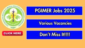 PGIMER Chandigarh: Junior Consultant Job 2025