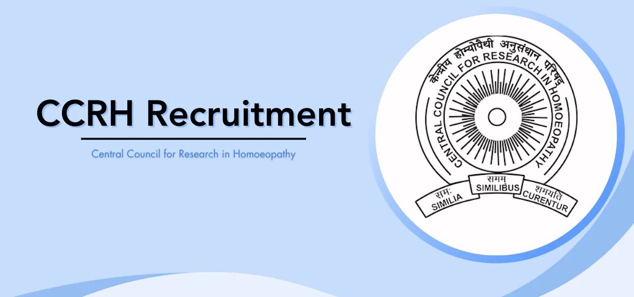 CCRH SRF (Homoeopathy) Walk-In – Nov 2025