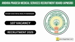 APMSRB AYUSH & Manager Jobs 2025