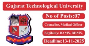 GTU Jobs 2025 – Medical Officer & Executive