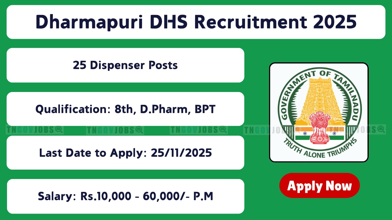 AYUSH Medical Officer Jobs – DHS Dharmapuri 2025