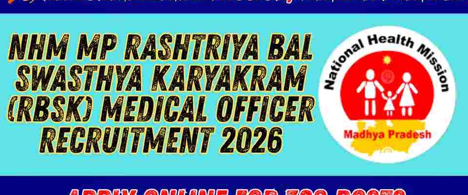 NHM Madhya Pradesh AYUSH Medical Officer Recruitment 2026