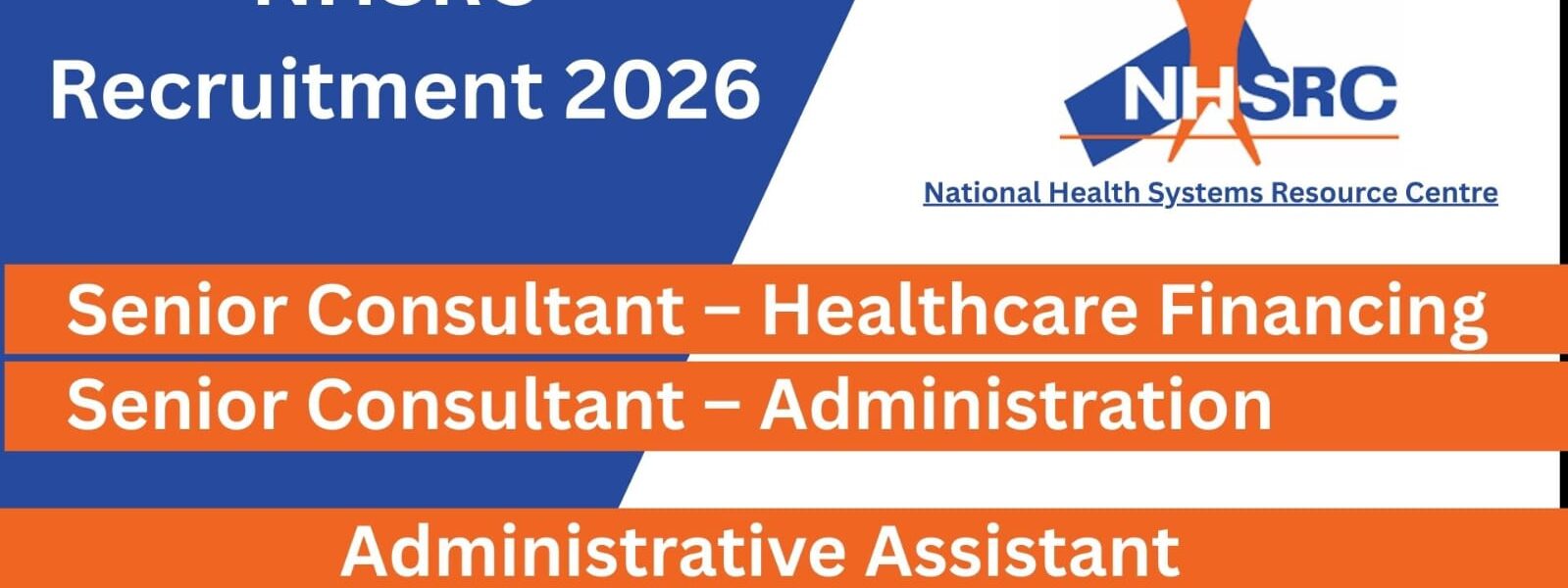 Senior Consultant Job at NHSRC New Delhi