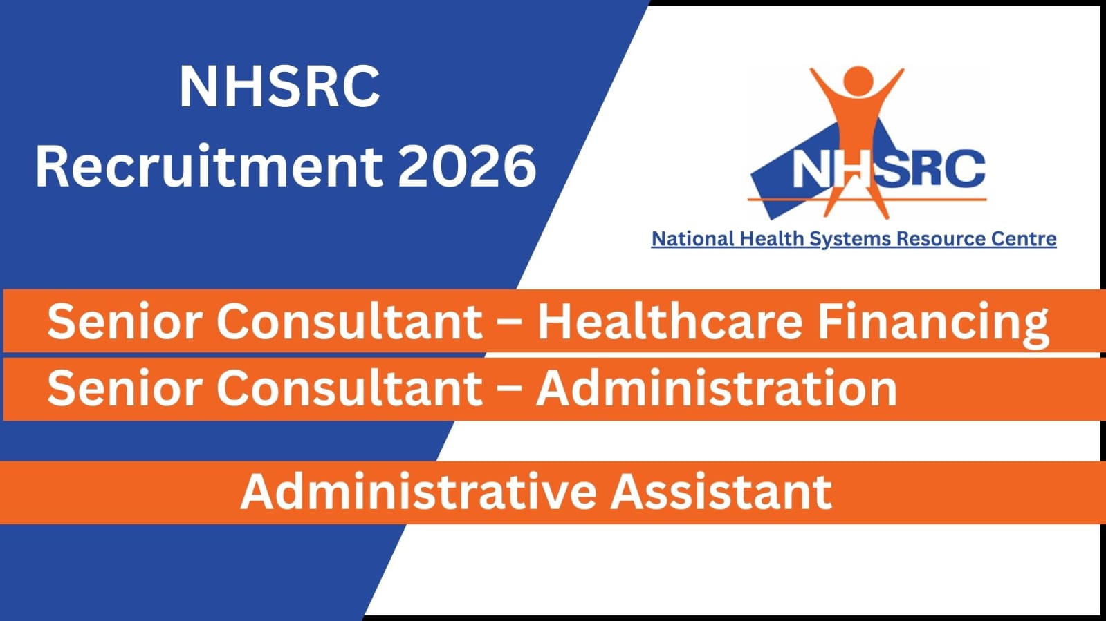 Senior Consultant Job at NHSRC New Delhi